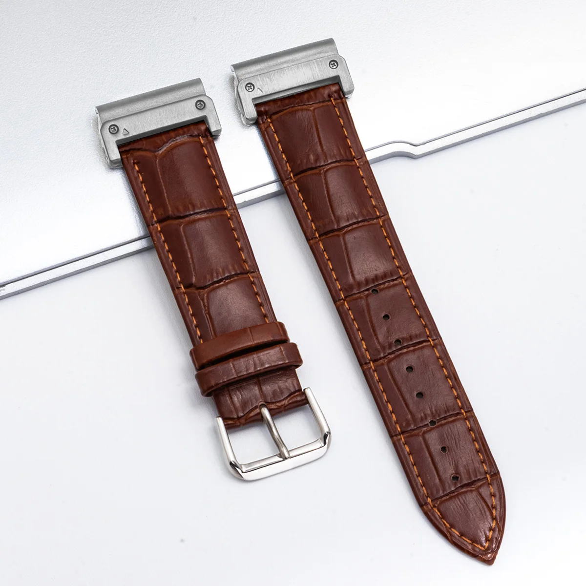 Premium Leather Strap for Garmin Smartwatch - Quick Fit Bracelet