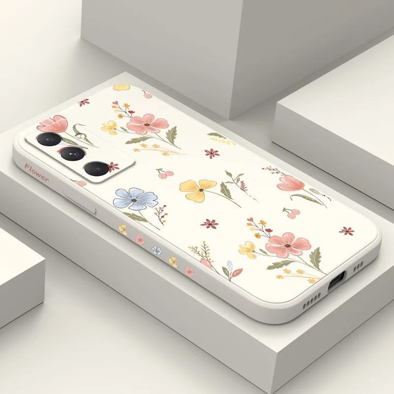 Blue Flower Pattern Phone Case - Elegant and Durable Cover