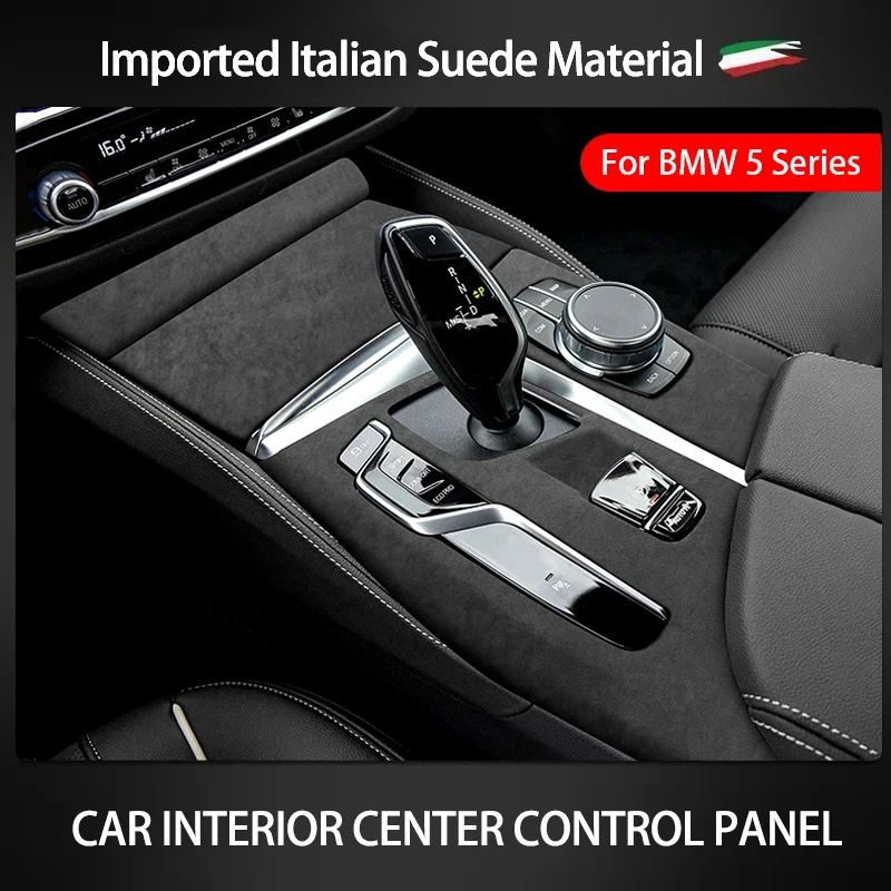 

Italy Super Alcan tara Suede For BMW 5 Series G30 G31 G38 Car Center Console Gear Shift Panel Cover Trim Decorative Shelth Shell