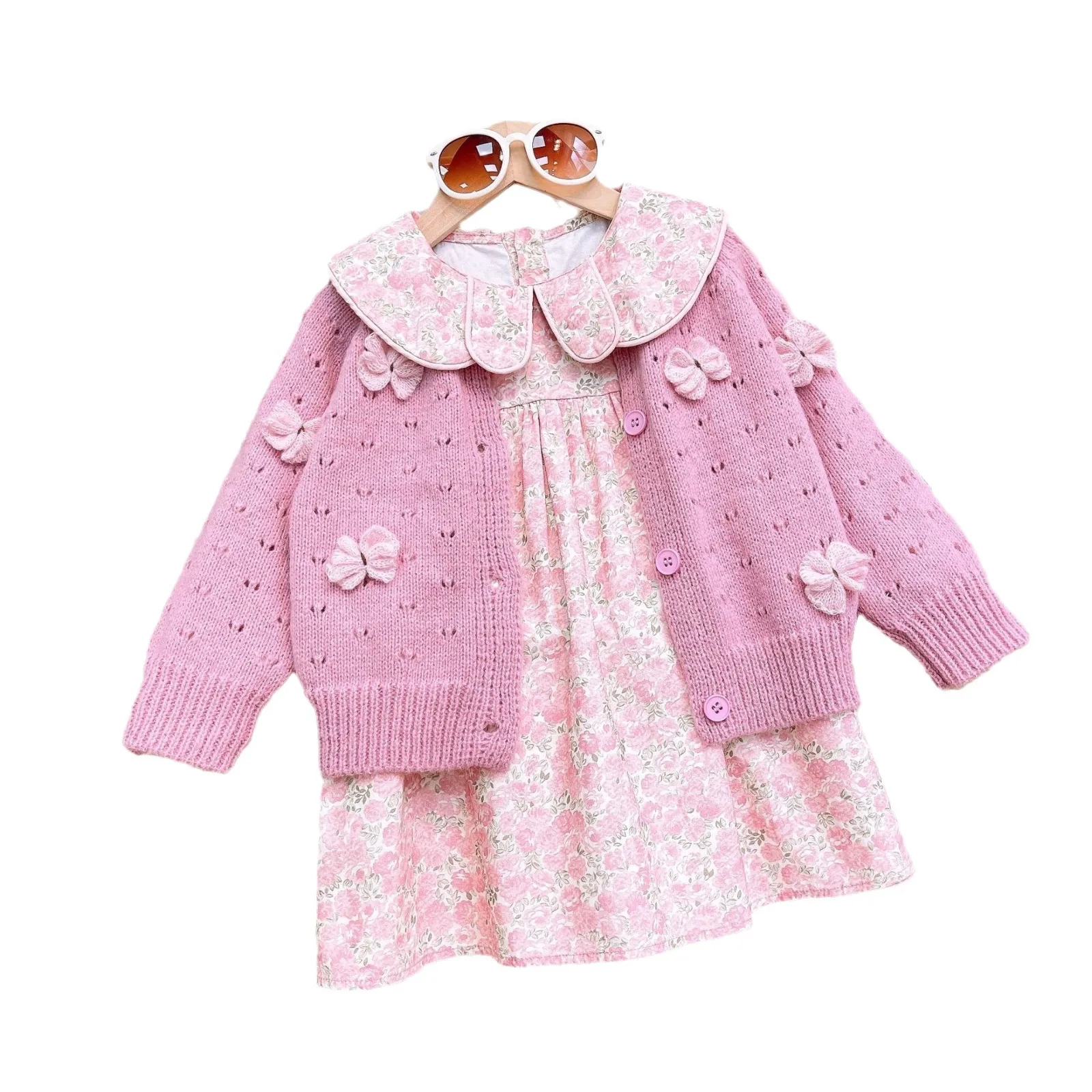 Floral Sweater Dress Set 6