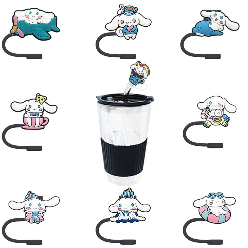 

1-6Pcs Sanrio Lovely Reusable Silicone Straw Cap, Airtight Dustproof Eco-friendly，Leak Proof Straw Party Travel Gift