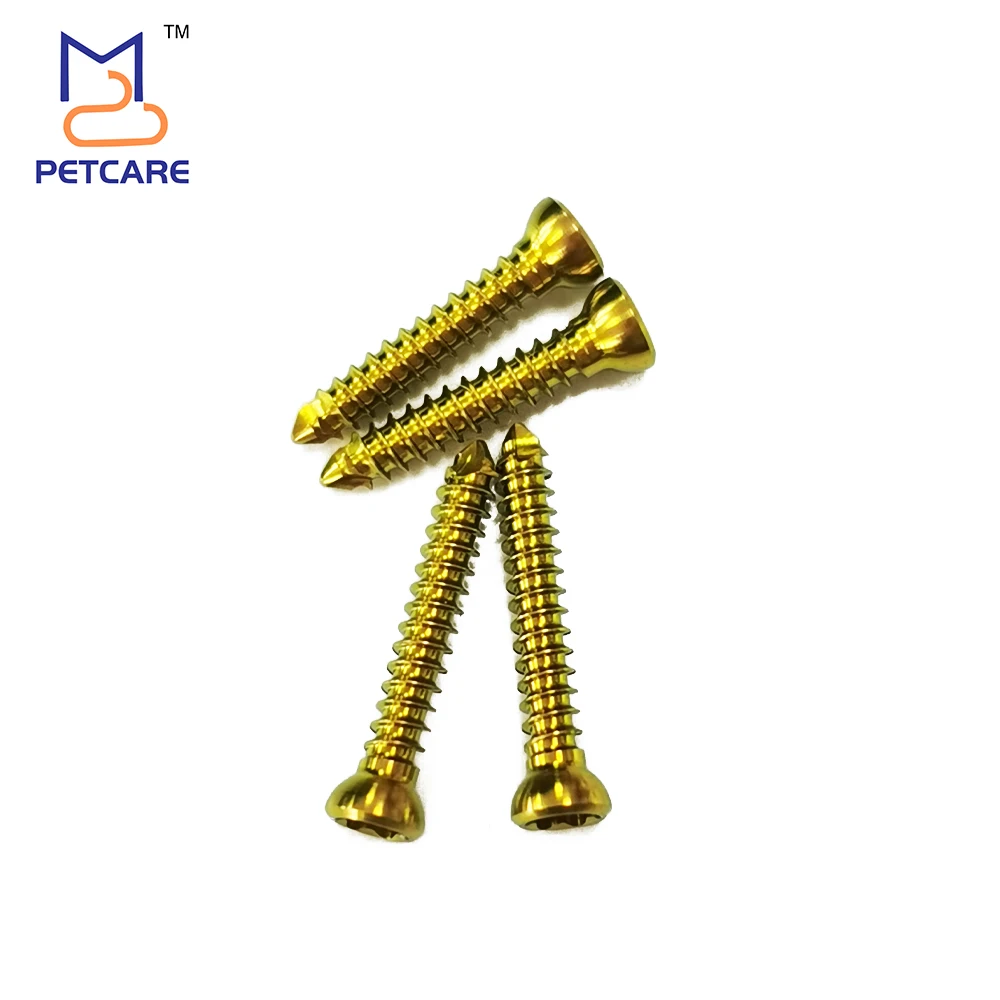 Titanium Cortical Screws for Pets, Veterinary Equipment, Orthopedics, Surgical Implants, Dog Accessories, Pet Products, 3.5mm
