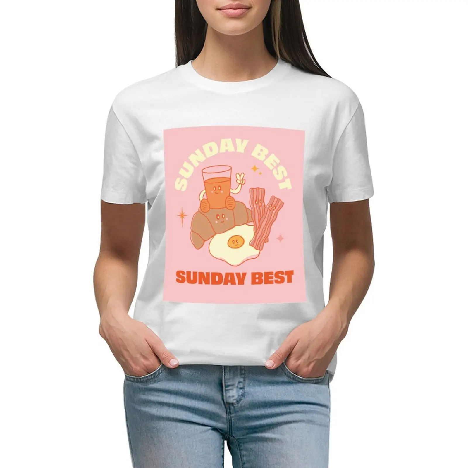 SUNDAY BEST T-shirt Blouse summer tops tees T-shirt Women