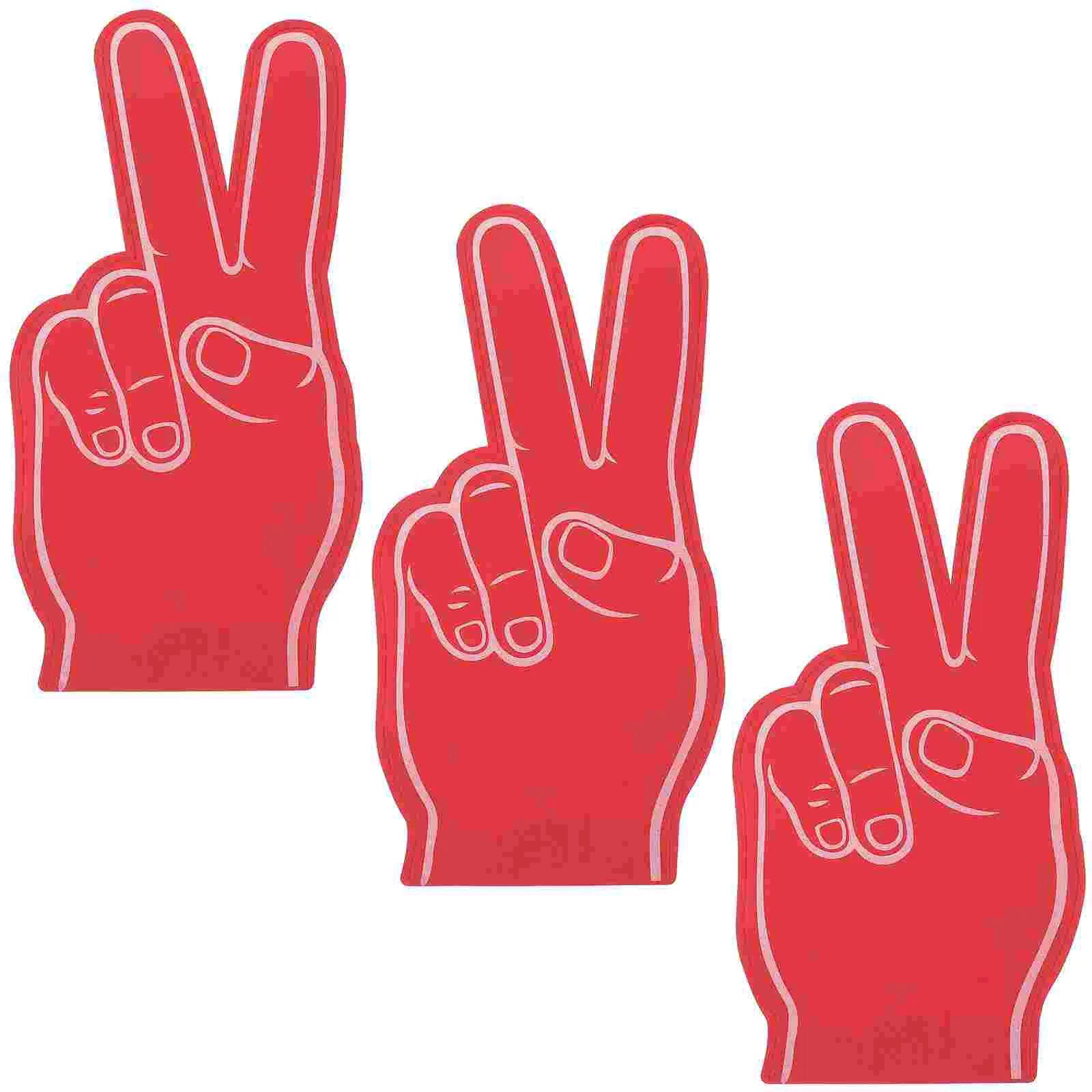 

3Pcs Foam Finger Hand Cheerleading Pompom EVA Foam Hand Glove for Sports Meeting