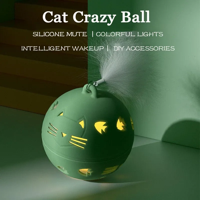 

Ball Self-moving Cats Toy Crazy Ball Toy Accessories Jumping Kitten Toys Interactive Pet Supplies Game Cat Vibration Cat Sensor