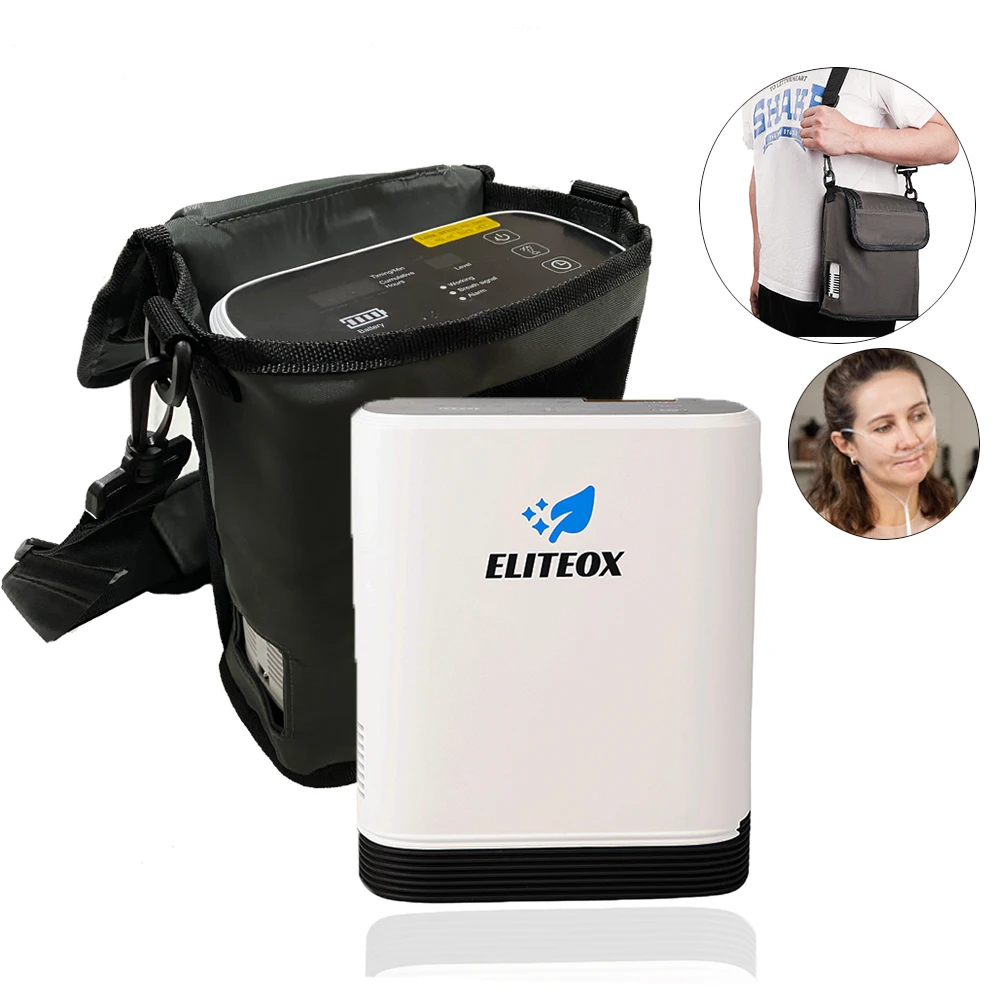 Portable Oxygen Concentrator 1-5L 93% for Outdoor Sport Travel Use with Battery Rechargeable Oxygenerator Central Device