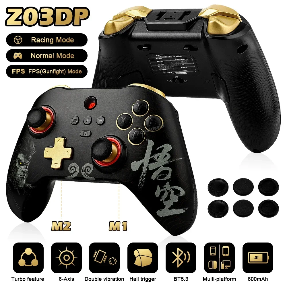 НОВИЙ геймпад Black Myth Wukong Z03DP, бездротовий ігровий контролер з подвійною вібрацією, 6-осьовий, для Switch/IOS/Android/PC