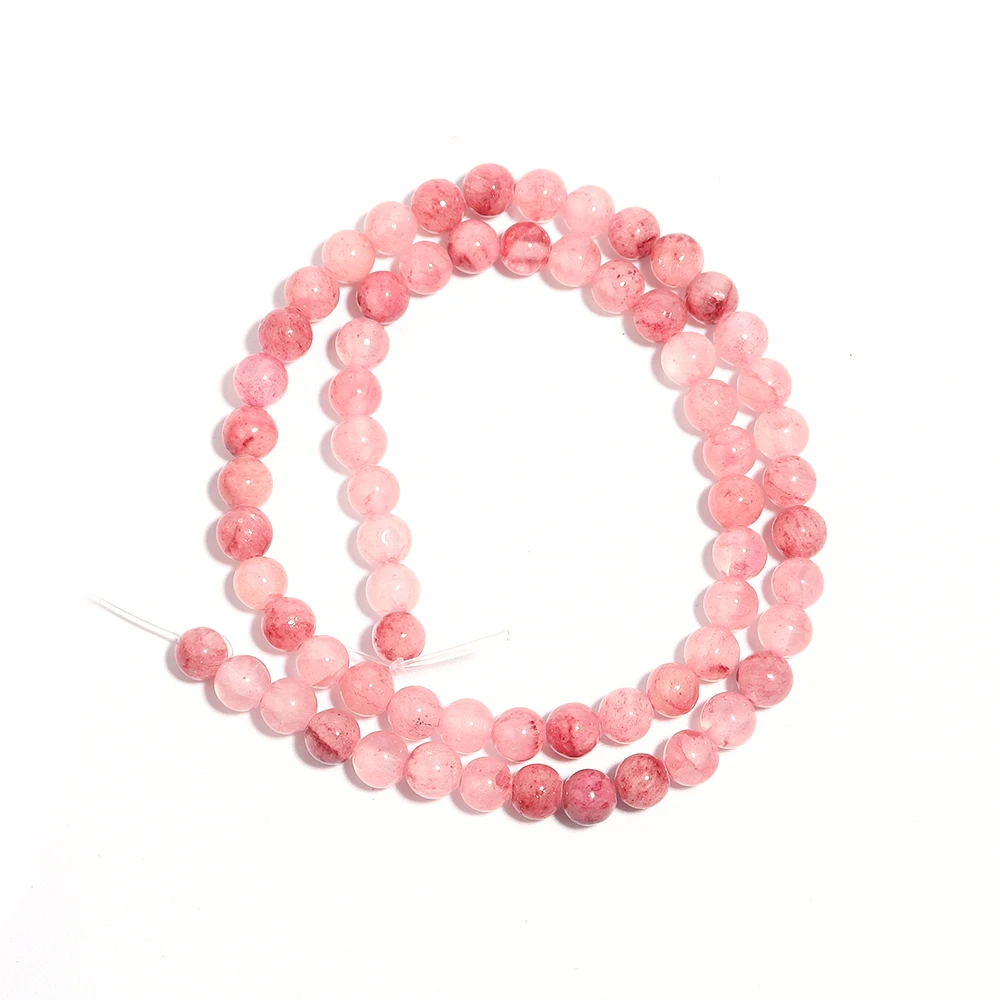 4 6 8 10 12 mm rote persische Jade-Perlen, Natursteinperlen, runde lose Distanzperlen für DIY-Schmuckherstellung, Armband, Halskette – Detail 10