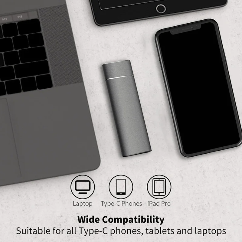 External 1TB Ssd High-Speed Solid State Drive Type-C/USB 3.1 Interface Portable Hard Disk for PC Laptop external hard drive solid flash drive