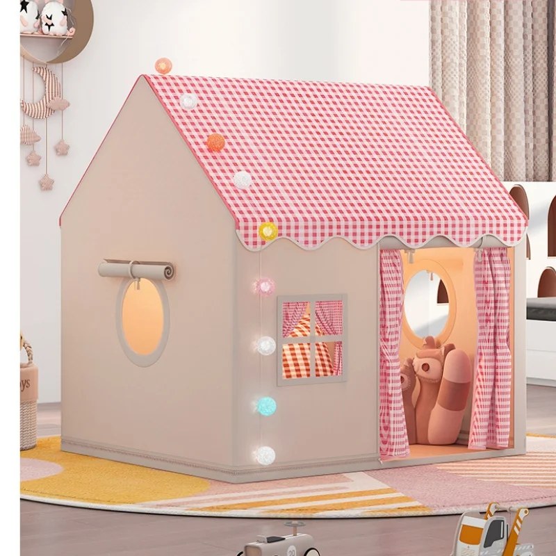 Child Small House Folding Playtent Kid Toy Tent Princess Girl Castle Play House Baby Tent Not include light Ball Chrismas Gift 4