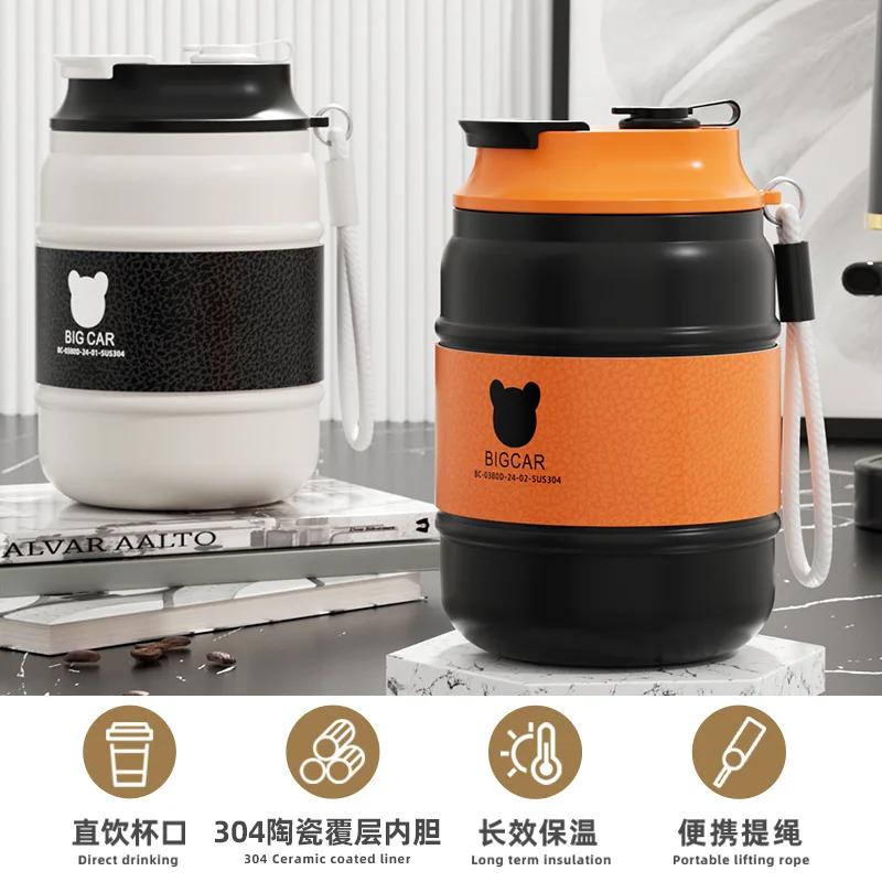 

Coffee Insulation Cup for Women, High Beauty, Vacuum Water Cup, Portable Straw, Ceramic Liner, One Cup, Multiple Drinking Cups,
