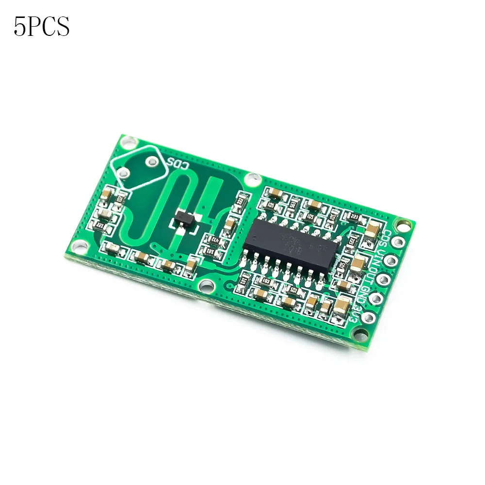 

RCWL-0516 Microwave Radar Sensor Module Body Induction 4-28V Switch Intelligent Induction Detector 5PCS
