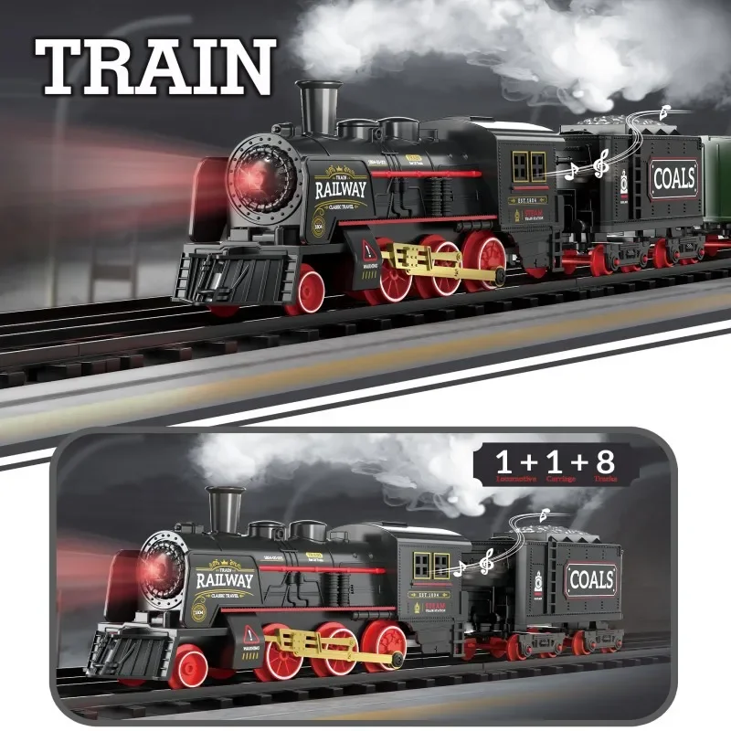 Plastic Electric Train Toy with Lights and Music for Kids