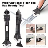 3 In 1 Silicone Scraper Sealant Smooth Removal Tool Ceramic Adhesive Kitchen Bathroom Toilet Sink Waterproof Sealant Removal Set 2