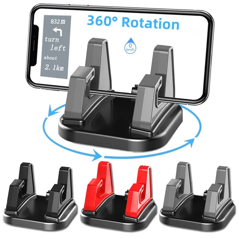 차량용 미니 실리콘 휴대폰 홀더 마운트, 360 회전식 휴대폰 GPS 지지 스틱, 대시 보드 휴대폰 브래킷, 안정적인 홀더