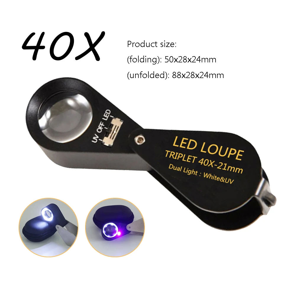 Loupe Pliante Achromatique avec Eclairage LED