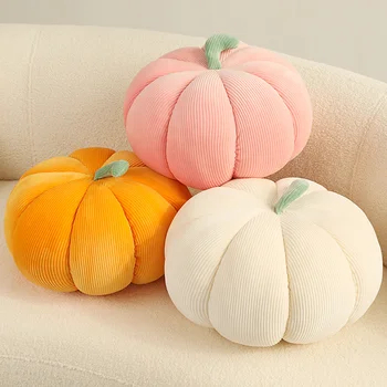 Kawaii Nordic Halloween Pumpkin Plush Toy Plushie Soft Plant Stuffed Doll Holidays Props Decorative Throw Pillow for Kids 1