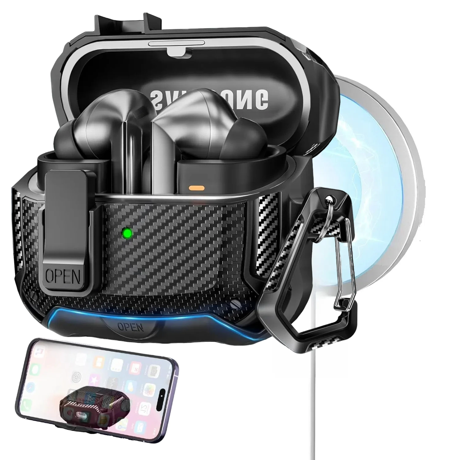 Premium Secure Lock Case with Phone Stand and MagSafe Drop Protection