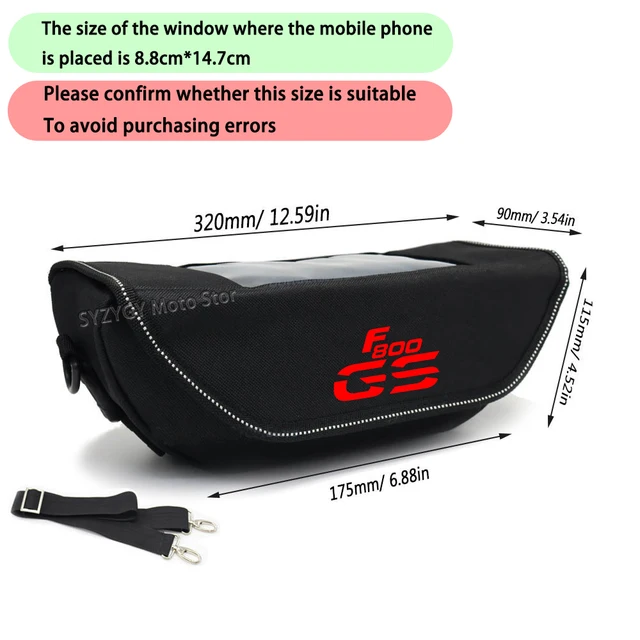 Borsa Da Manubrio Per Moto F800R - Impermeabile, Con Schermo Trasparente Per Telefono - Foto 7