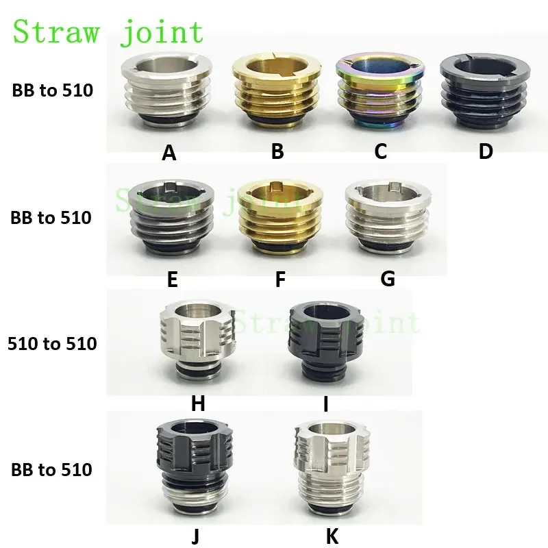Straw Adapter 1pc BB Billet Box BB To 510 2slot/4slot BB Radiating 510 Radiating