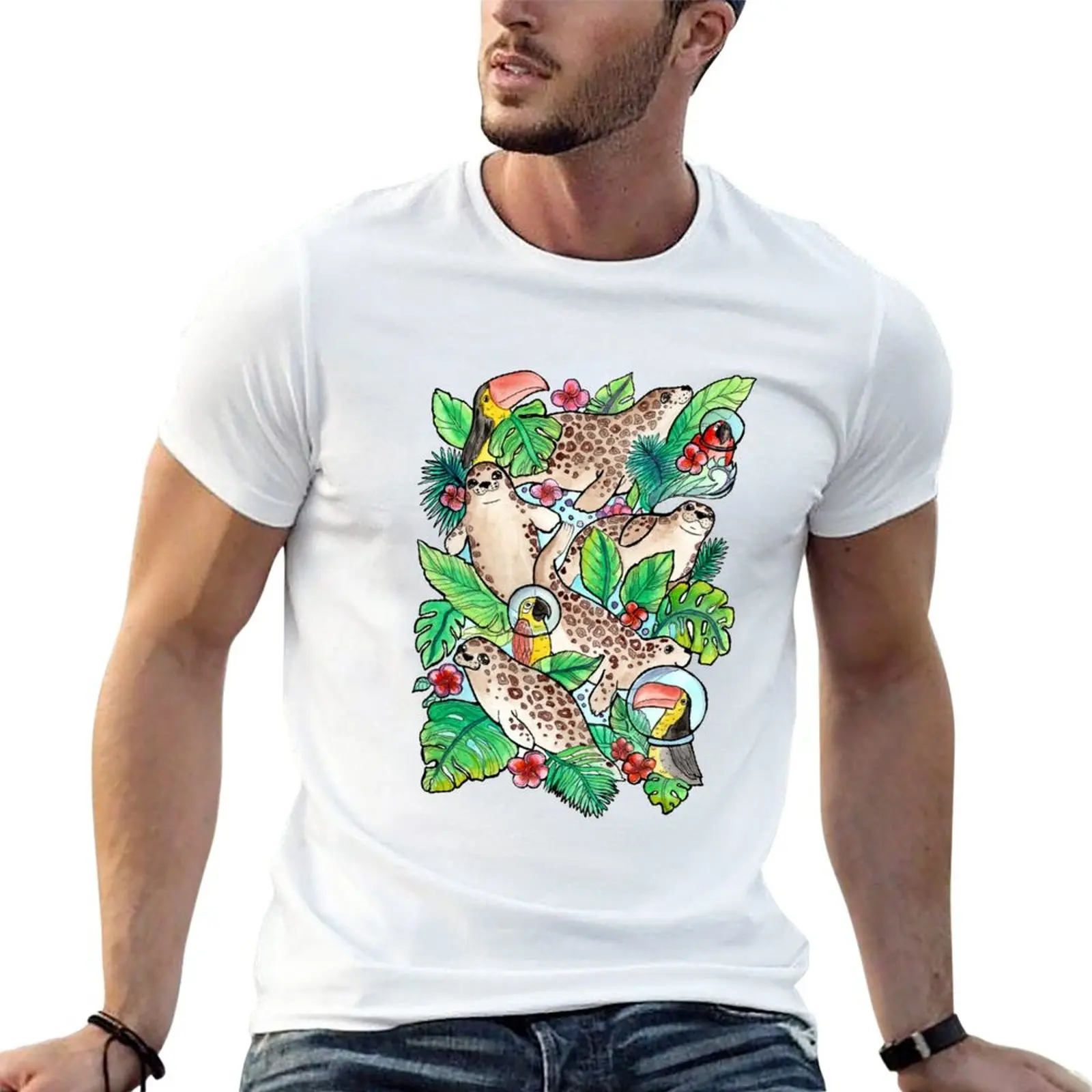

New Jungle Cats - Marine Edition T-Shirt black t shirts korean fashion T-shirt short mens t shirts pack