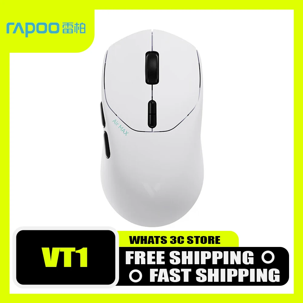

Rapoo Vt1 Mouse Vt1 Pro Max 8k Return Dual Mode Wireless Paw3950 Lightweight E-sports Mosue Accessory for Computer Gaming Gifts