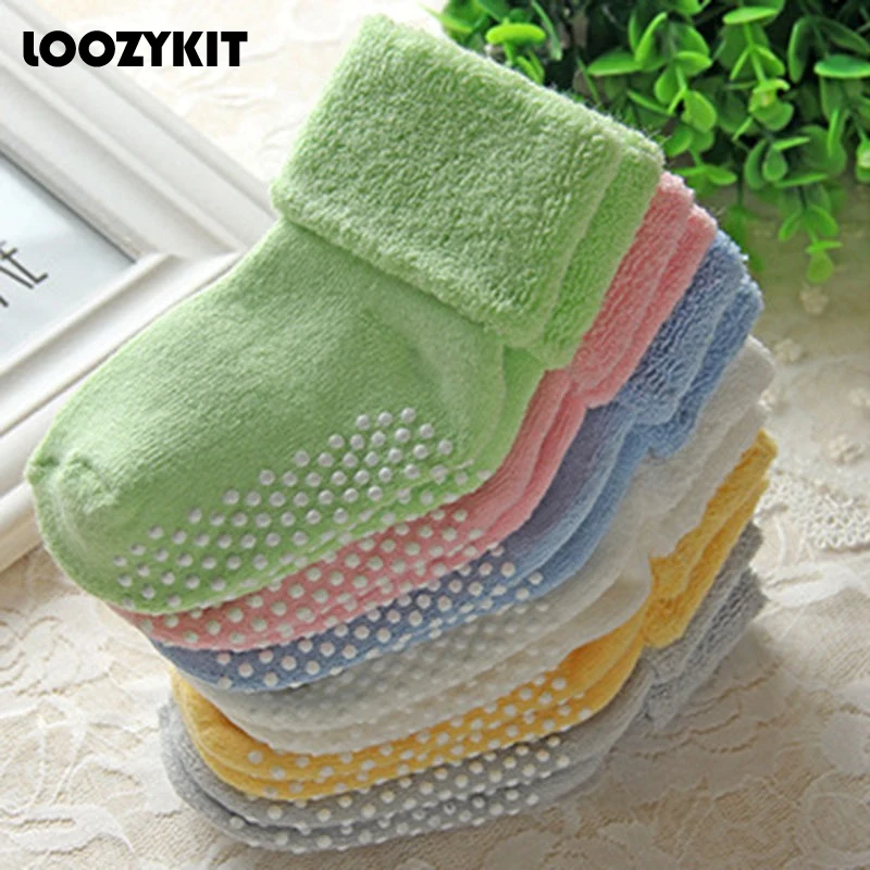 

Baby Socks Cotton Autumn Winter Thicken Warm Newborn Boy Girl Floor Socks Baby Non-slip Terry Socks for Boys Girls 0-3 Year