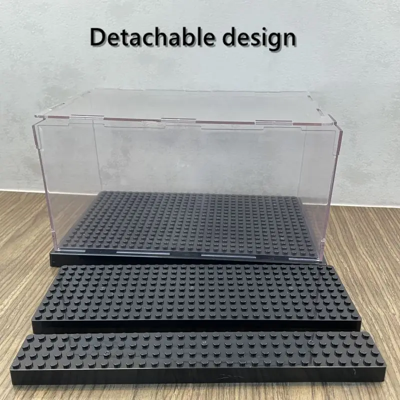 Acrylic Transparent Display Box Building Blocks Model Assemble Dust Cover Figures Toys Protection Showcase Compatible With Brand 2