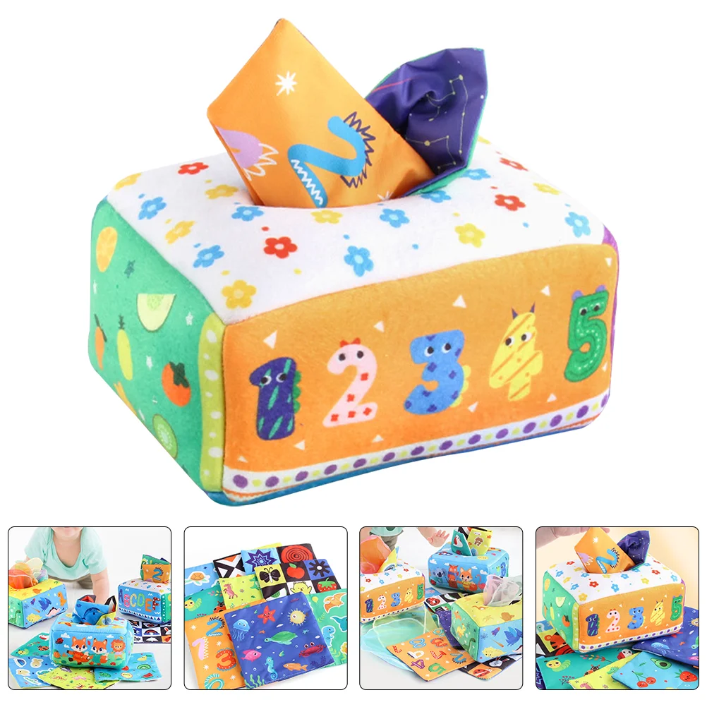 

Baby Tissue Box Toys for Toddlers Educational Early Plaything Sensory Exerciser Learning Cloth Enlightenment Infant Finger