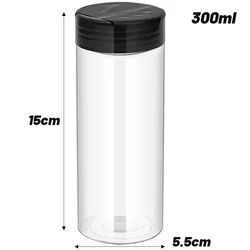 Set of 24 Transparent Reusable Spice and Condiment Storage Jars - 3PCS (300ML)