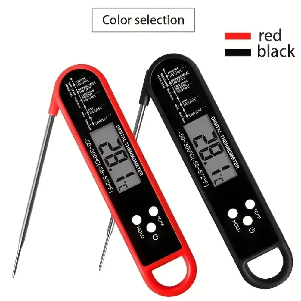 Fleischthermometer, digitales, sofort ablesbares Lebensmittelthermometer zum Kochen, Süßigkeiten, Frittieren, Grillen, Räuchern und Braten, Camping – Detail 7