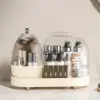 Rotating Makeup Organizer for Vanity with Brush Holder, Large Cosmetic Desktop Storage Box Lotions Display Cases, Spinning 5