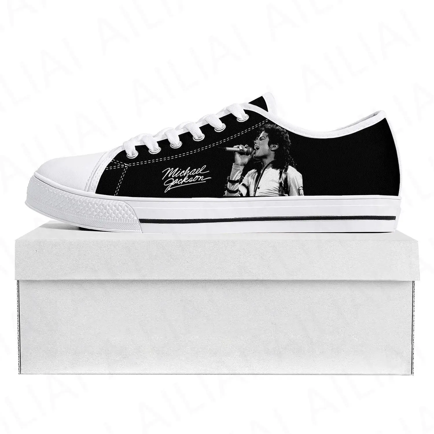 

Кроссовки Майкла Джексона для мужчин и женщин, низкие кеды для танцев, поп-певицы, подростков, парусиновая обувь на заказ