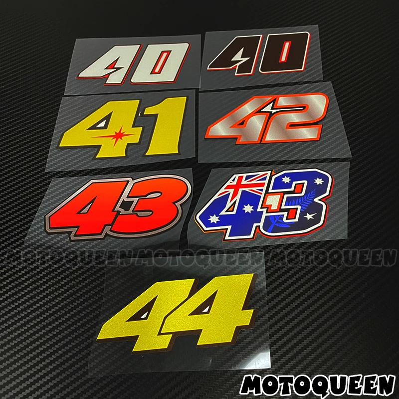 Racing Number 40 41 42 43 44 Decal Fuel Tank Side Cover Windshield ...