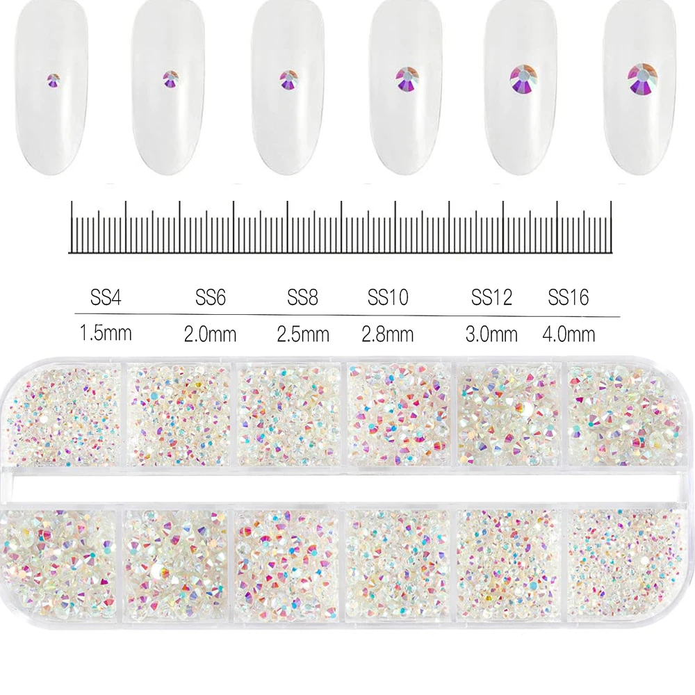 Sparkling Crystal Nail Art Rhinestones Kit with Tools