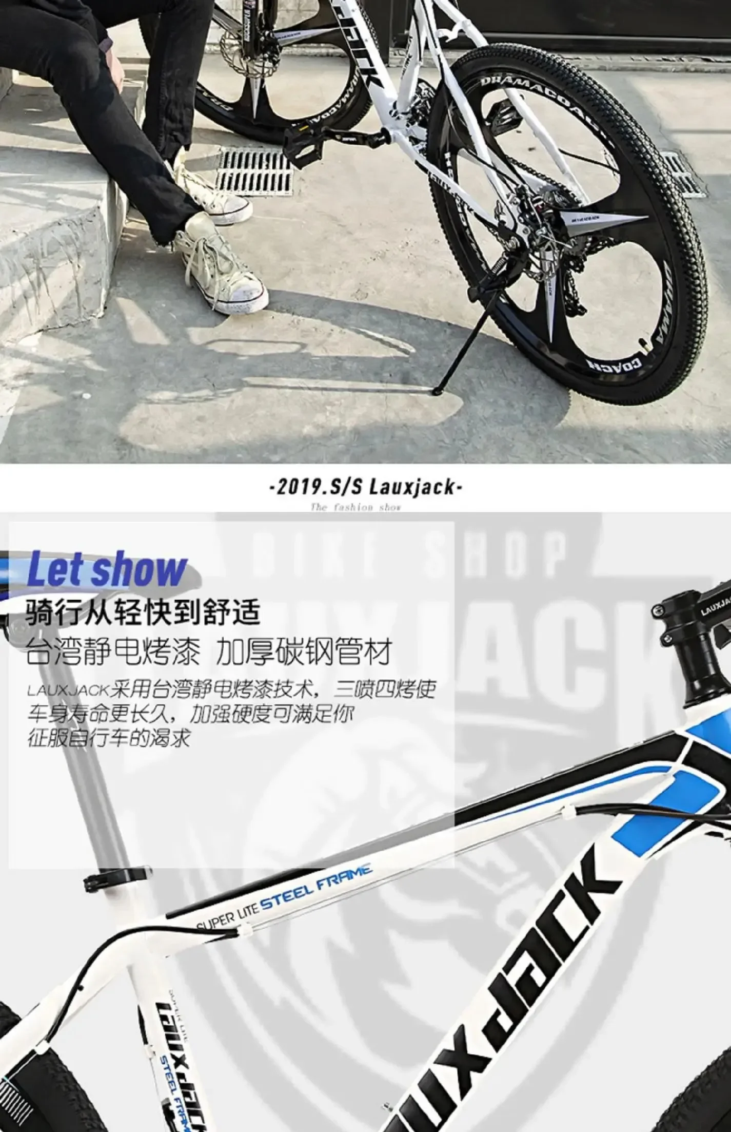 26inch High carbon steel frame Mountain bike 21/24/27/30speed Double disc brake Shock absorption variable speed aldult Men women