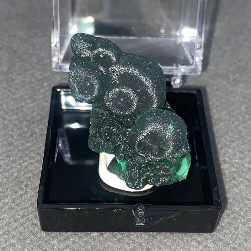 100% natural Malachite  raw stone mineral specimen healing crystal gemstone collection Box size:35*35*35mm