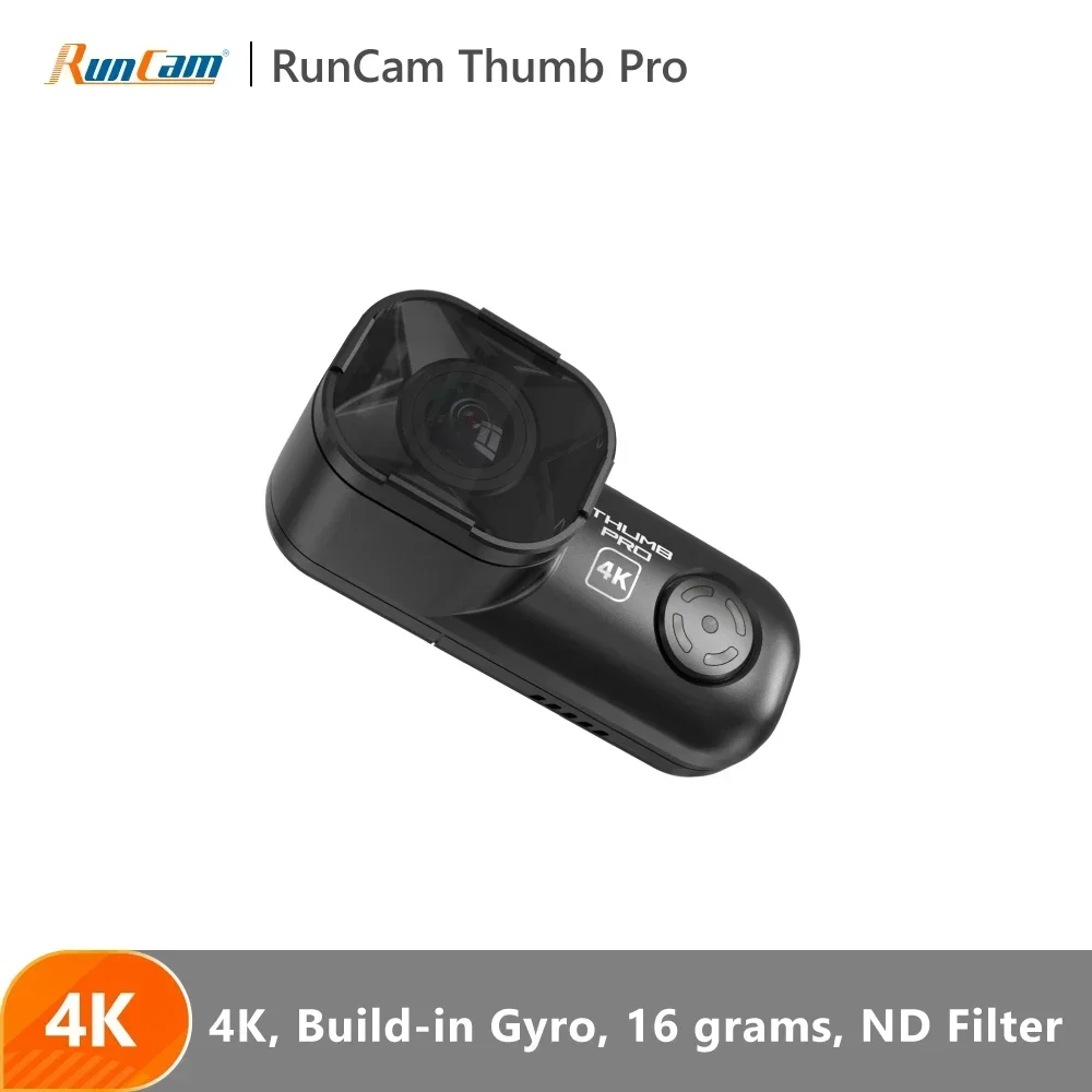 

RunCam Thumb Pro 4K V2 New Version Bigger FOV HD Camera 16g Bulit-in Gyro Wide Angle