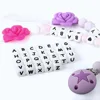 20/30/50/100/600/1000Pcs Letters Beads Baby Silicone Beads  Alphabet Teething Beads DIY Personalized Name Toys Pacifier Chain 1
