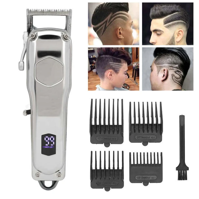 Tagliacapelli professionali da uomo trimmer macchina cordless barba rasoio  elettrico set multipli