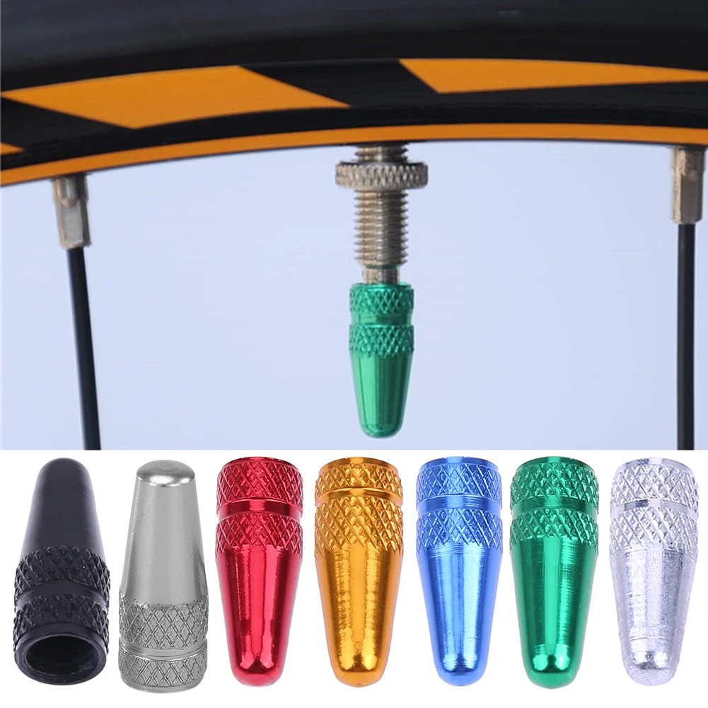 Set of 5 Premium Bicycle Valve Stem Dust Caps for Mountain and Road Bikes