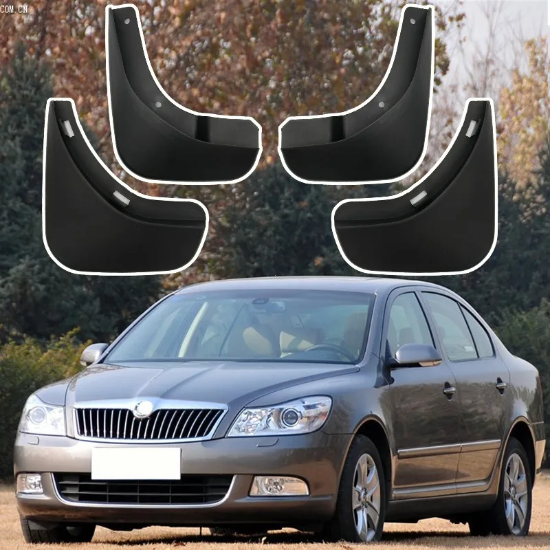 SKODA Octavia 2007-2014 용 전면 후면 펜더 세트 자동차 스플래시 가드 자동차 부품 머드 플랩 머드 가드 자동차 액세서리