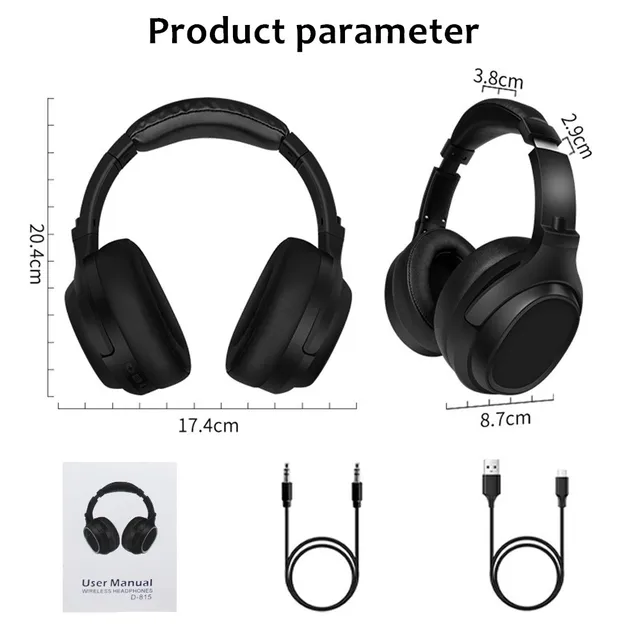 40906-ad08dc.jpg Casque sans fil Bluetooth avec grande capacité de suppression du bruit, écouteurs de basse