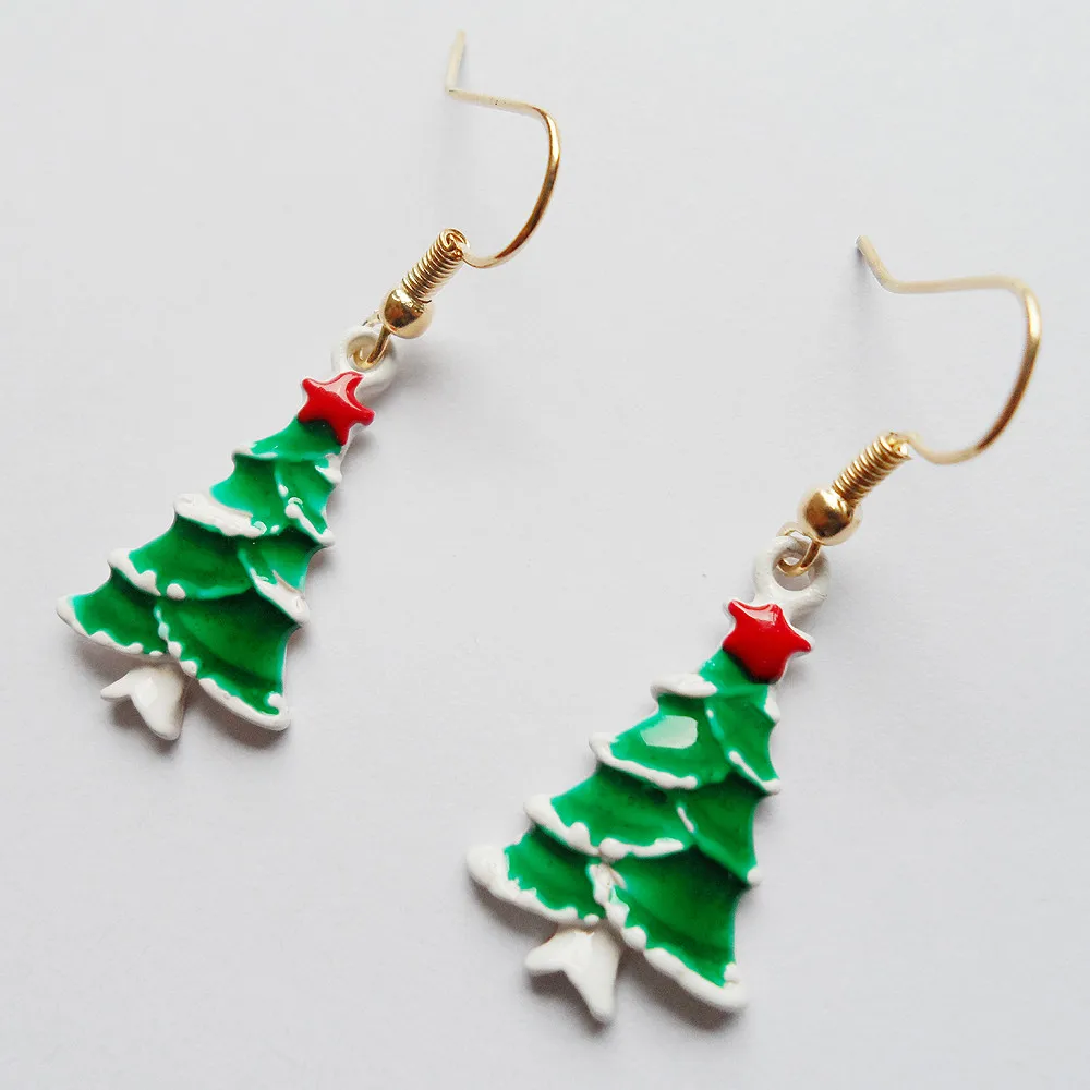 Fnaf 2 Rupee Item Traf Noel Charm Cinkesthorce.5 Orecchini Pendenti Con Albero Di Natale Verde Mujer Natal Pendientes Jewelry For Women Muslimah