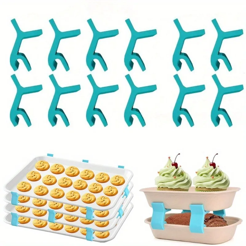 Stackable Cookie Sheet Organizer Space-Efficient Baking Tray Rack for Oven Storage Multipurpose Kitchen Gadget for Cookies