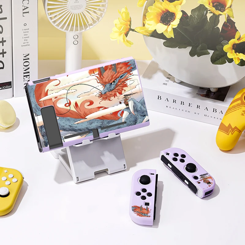 드래곤과 함께 술을 마시다. 스위치 Oled용 보호 케이스, Nintendo 스위치 콘솔용 소프트 TPU 슬림 커버, NS 게임 액세서리