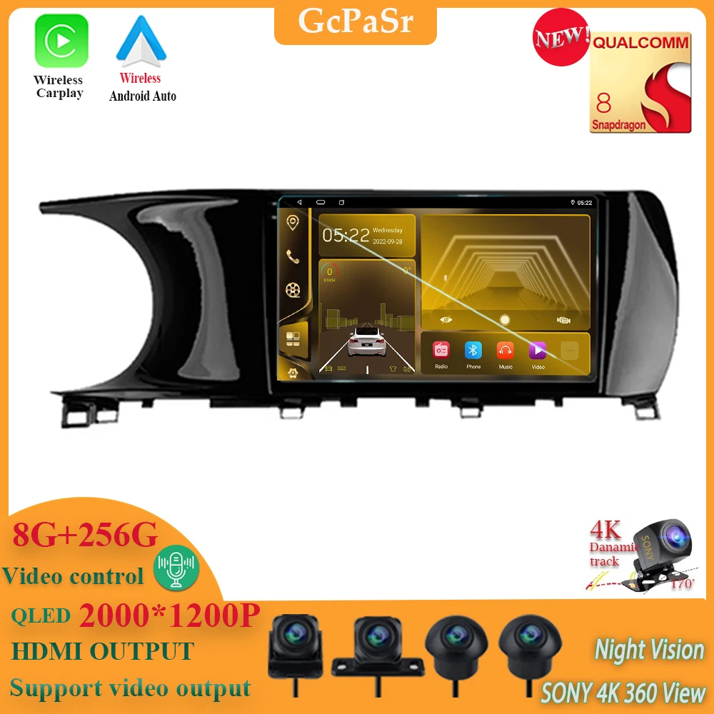 

Android 13 для Kia K5 3 III 2020 2021 Qualcomm Snapdragon Авторадио сенсорный экран Радио Мультимедийный видеоплеер навигация WiFi