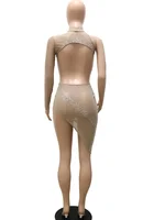 Sexy Crystal Hollow Out Bodycon Dress WoLong Sleeve Backless Night Club Dress