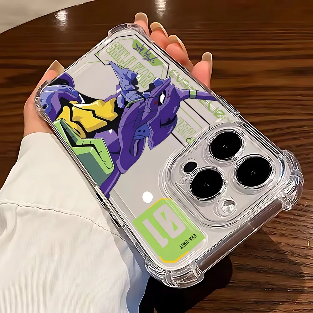 Anime-Inspired Transparent Shockproof Phone Case