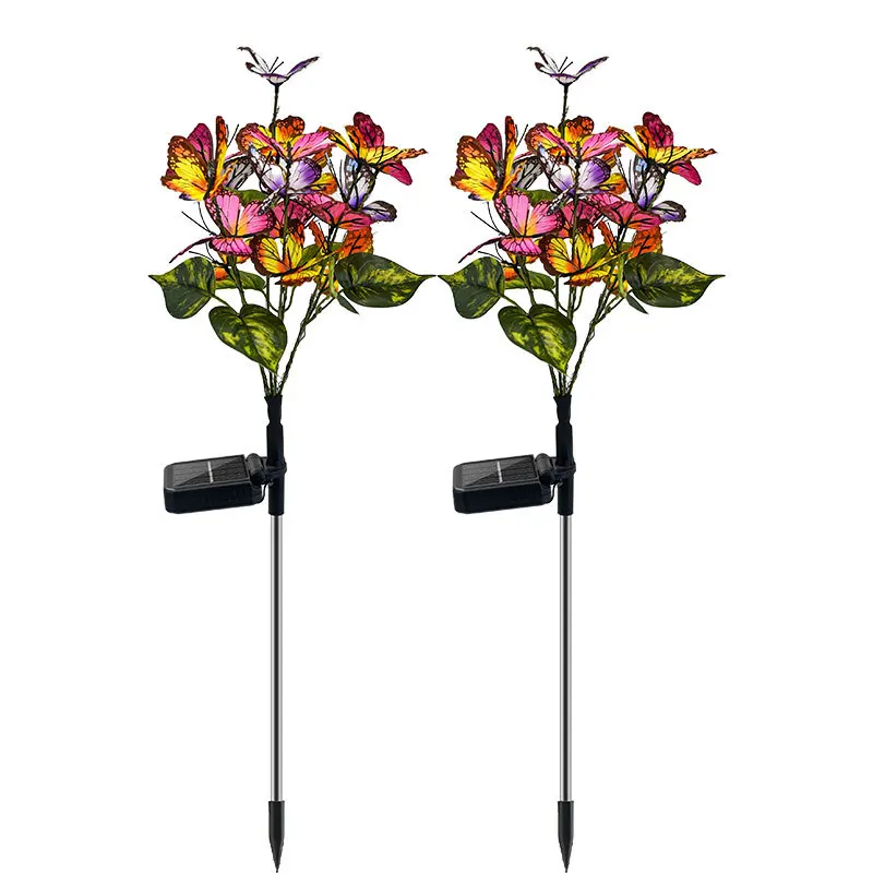 

Garden Lights Solar LED Light Outdoor Waterproof Solar Butterfly RGB Color Changing Lawn Lamp Flower Solar Lighting for Garden